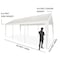 Impact Canopy Heavy Duty Carort 10In8 FT x20In, 8 Legs, Steel Pipes, White Cover with Leg Skirts 070018008 - alternate 2